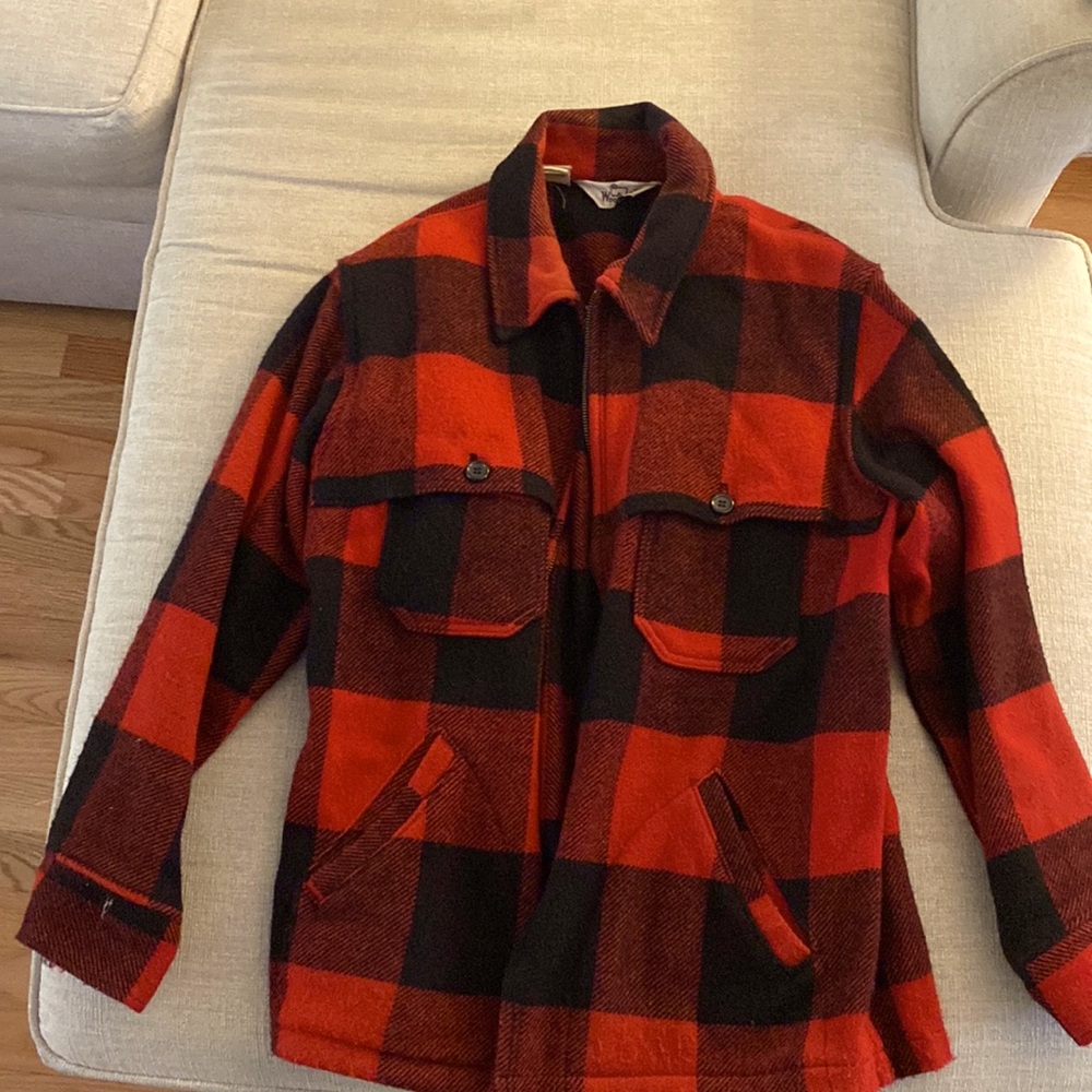Size page zip front Wool rich Buffalo check jacket